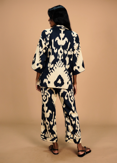 Sharan Boxy PJ Set - Navy Chandeliers