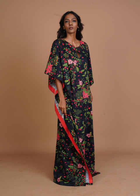 Surya Caftan - Poinsettia
