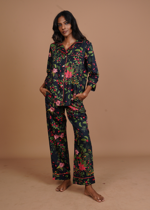 Ela PJ Set - Poinsettias