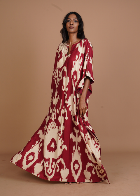 Surya Caftan - Burgundy Chandelier