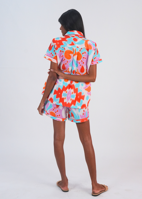 Ela Shorts Set - Sea Glass Ikat