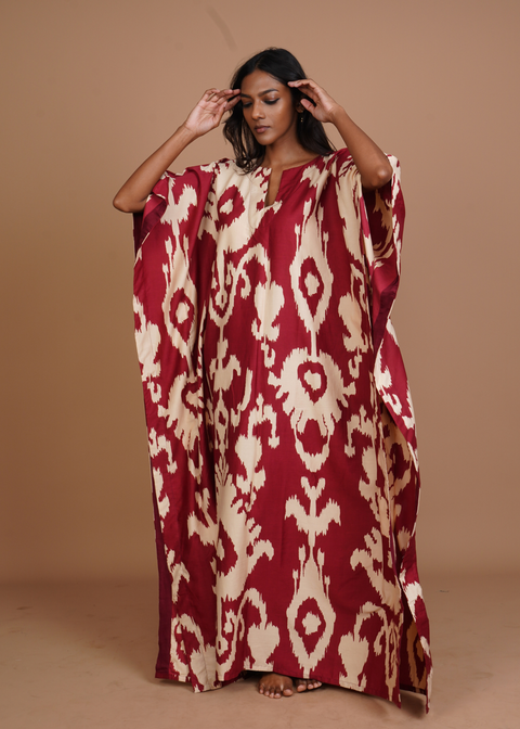 Surya Caftan - Burgundy Chandelier