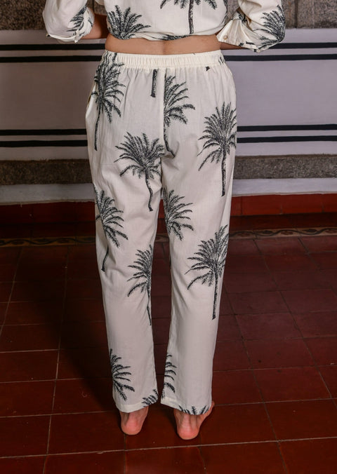 Marina Pant - White Palms