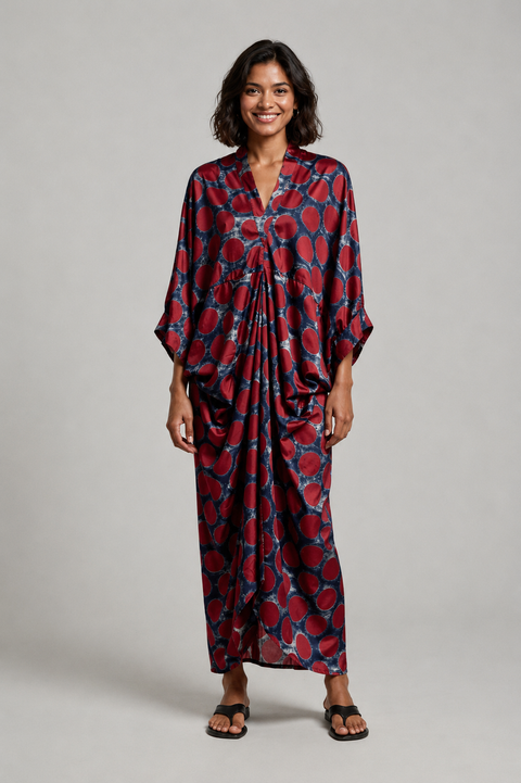 Chandrika Kaftan - Red Polka