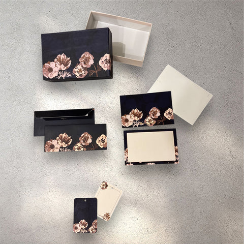 Stationery Gift Box - Midnight Blossoms