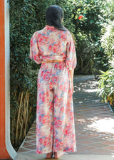 Chhaya Wide Leg Pant - Red/ Blue Shells