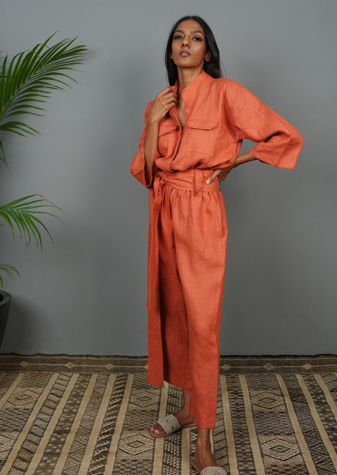 Crop Anusha Jumpsuit - Spice