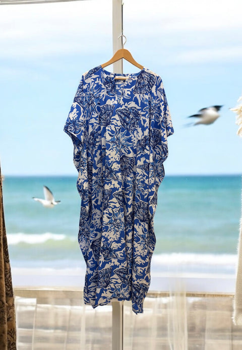 Surya Caftan - Bleu Shells
