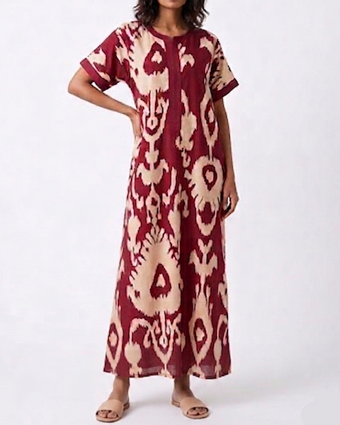 Diya Nightgown - Burgundy Chandeliers
