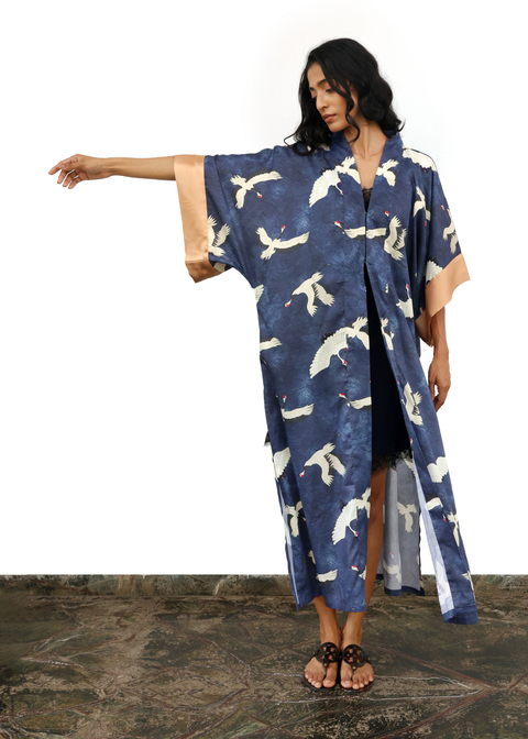 Hook Front Robe - Blue Eyed Cranes