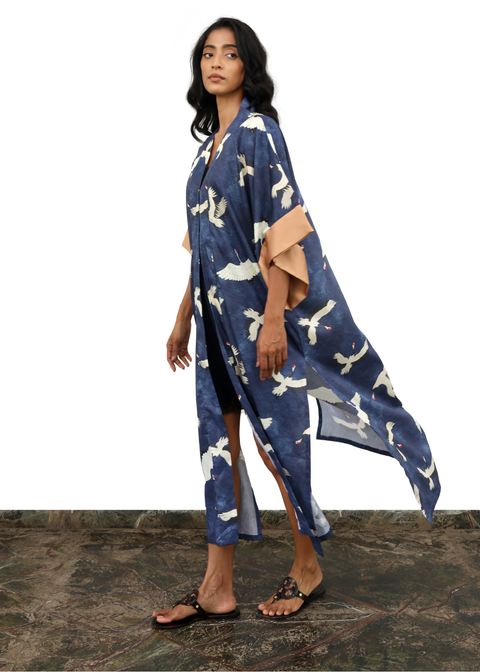 Hook Front Robe - Blue Eyed Cranes
