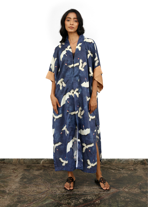 Hook Front Robe - Blue Eyed Cranes