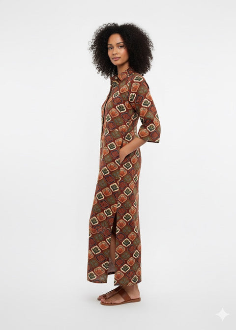 Nikki Lounge Dress - Scallops