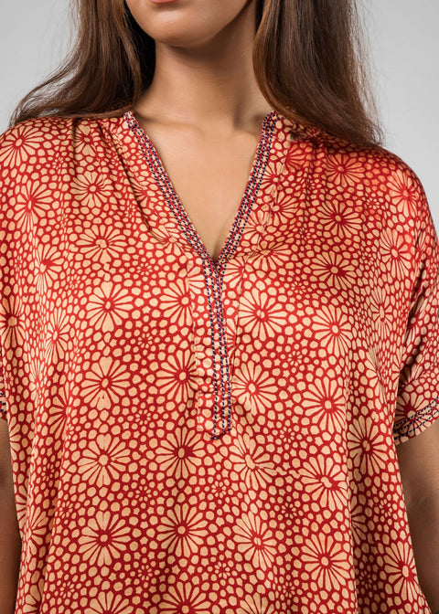 Geetha Set - Red Flowers & Keys