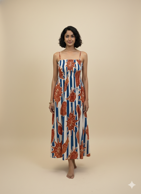 Smocked Dress - She Sells Sea Shells