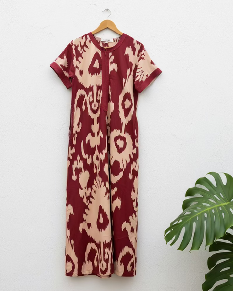 Diya Nightgown - Burgundy Chandeliers