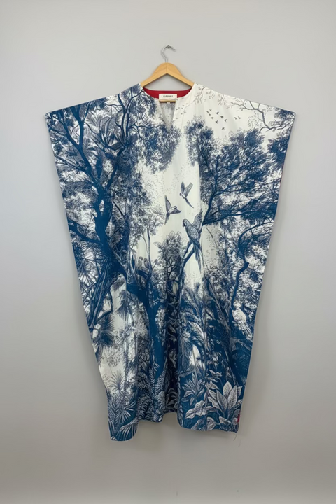 Surya Caftan - Blue Madras Toile