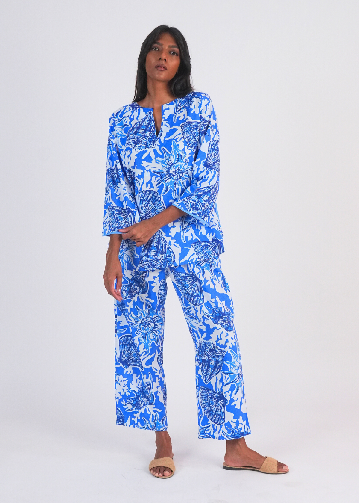 Radha Tunic Set - Bleu Shells