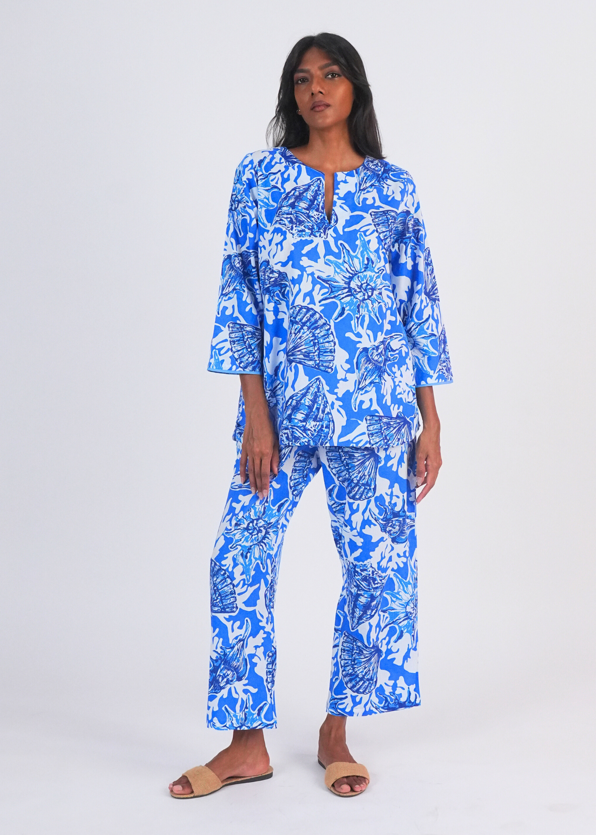 Radha Tunic Set - Bleu Shells