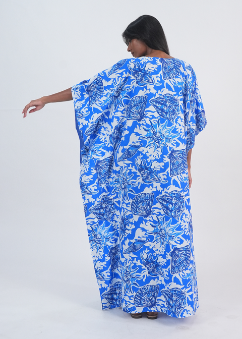 Surya Caftan - Bleu Shells