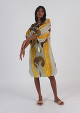 Short Anika Dress - Gold Mural