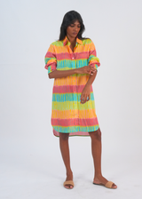 Shirt Dress - Broken Stripes