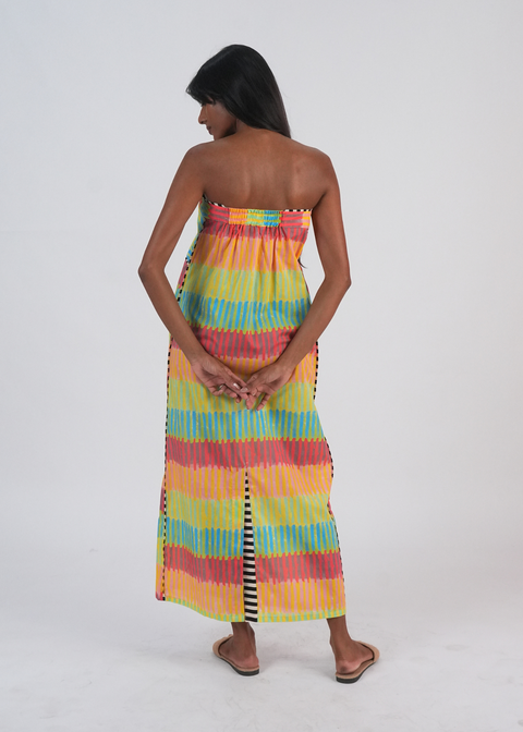 Tube Dress - Broken Stripes