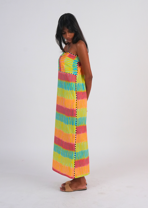 Tube Dress - Broken Stripes