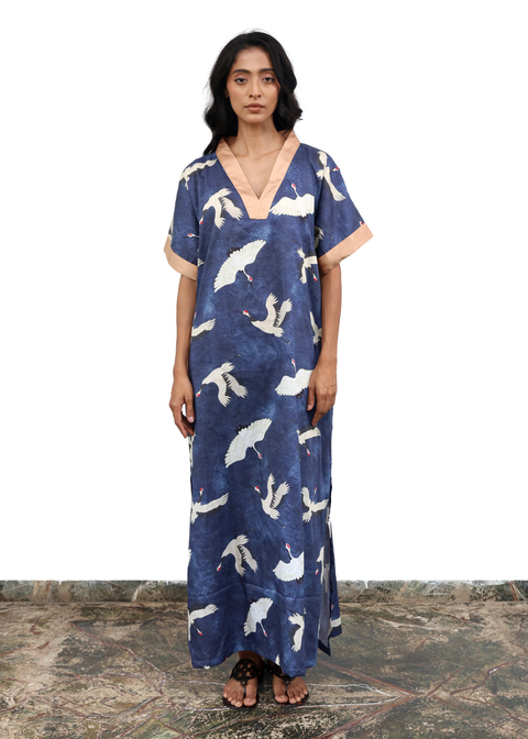 Indra Nightgown - Blue Eyed Cranes