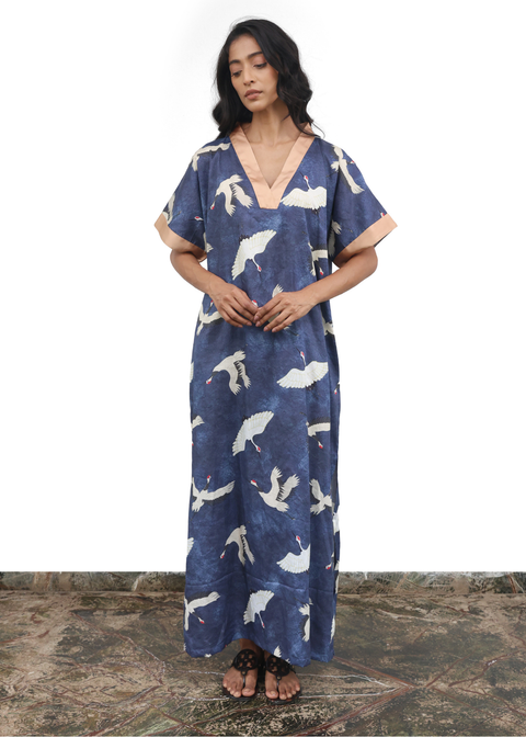 Indra Nightgown - Blue Eyed Cranes