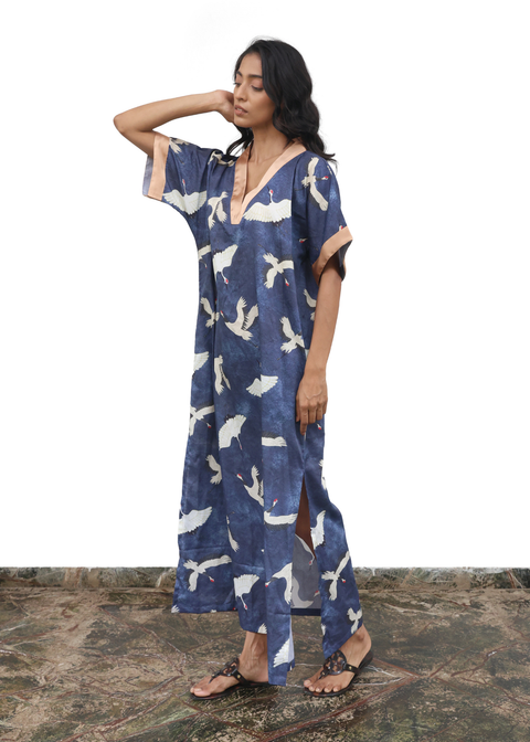 Indra Nightgown - Blue Eyed Cranes