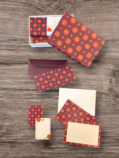 Stationery Gift Box - Marigold Geo