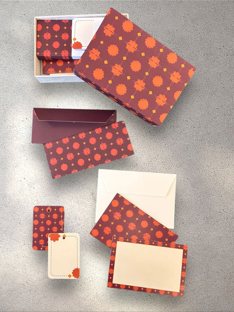 Stationery Gift Box - Marigold Geo