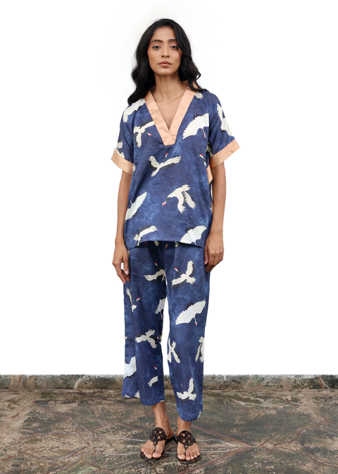 Tina Tunic Top - Blue Eyed Cranes