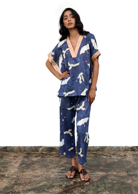 Tina Tunic Top - Blue Eyed Cranes