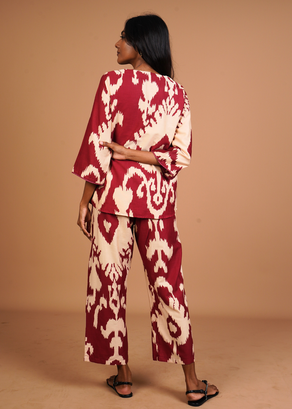 Radha Tunic Set - Burgundy Chandliers