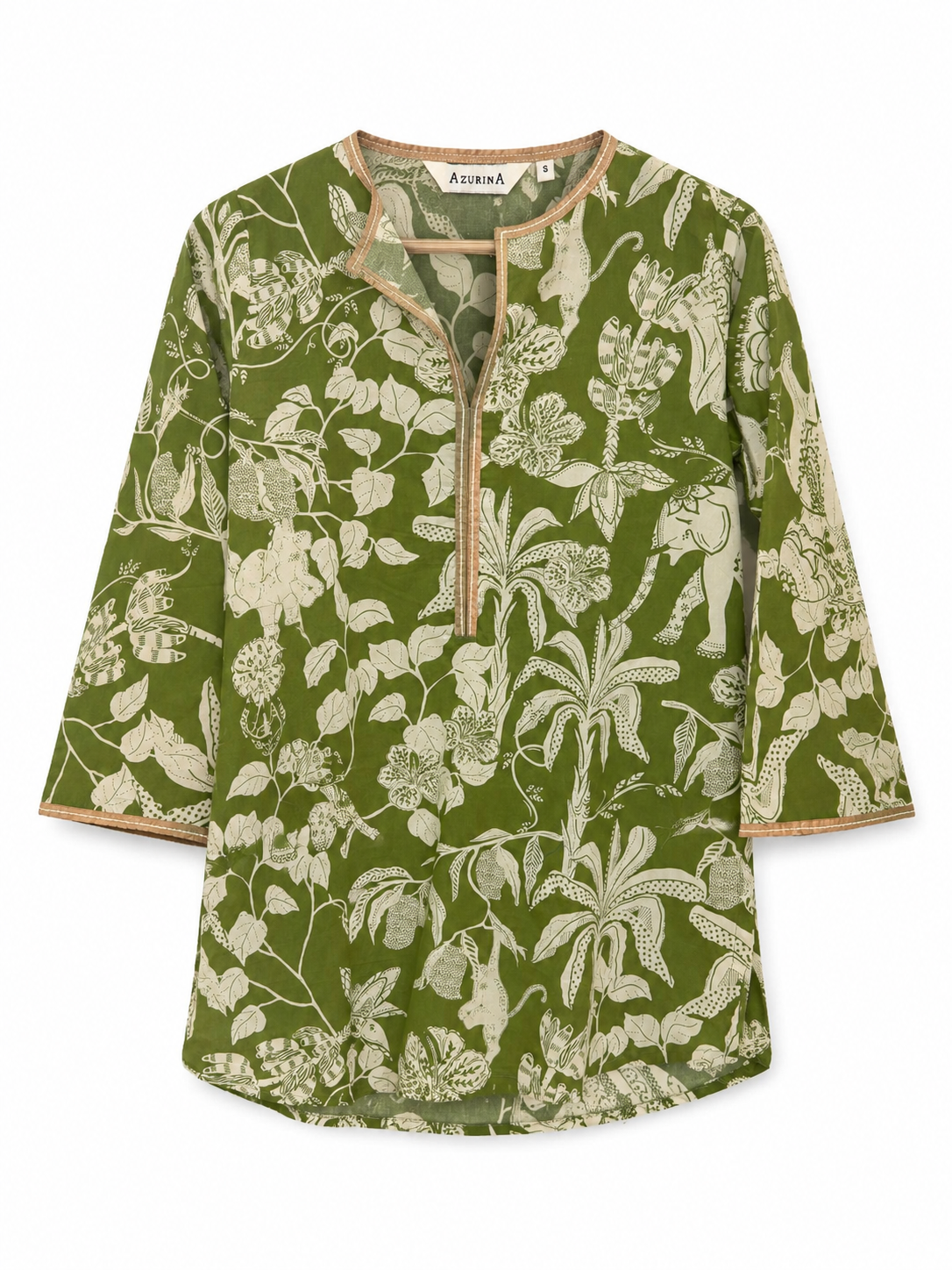 Yashoda Tunic Set - Green Jungle Boogie