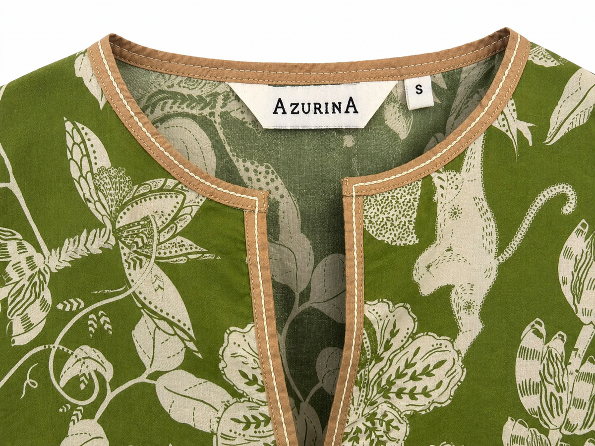 Yashoda Tunic Set - Green Jungle Boogie