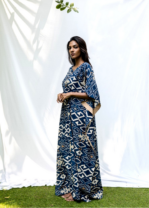 Surya Caftan - Blue Matrix