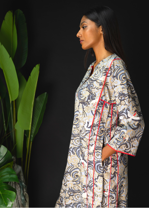 Arya Nightgown - Crayon Cranes