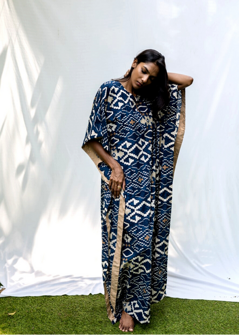 Surya Caftan - Blue Matrix