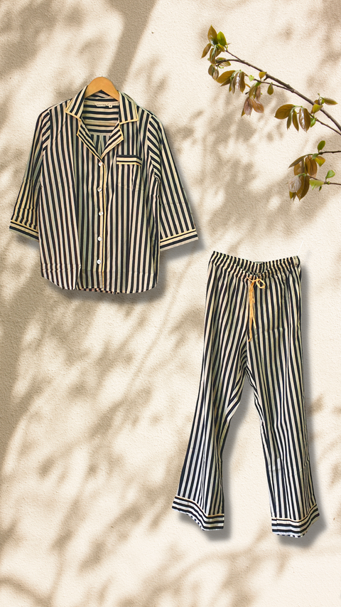 Ela Long Sleeved Cotton Pajama Sets For Women