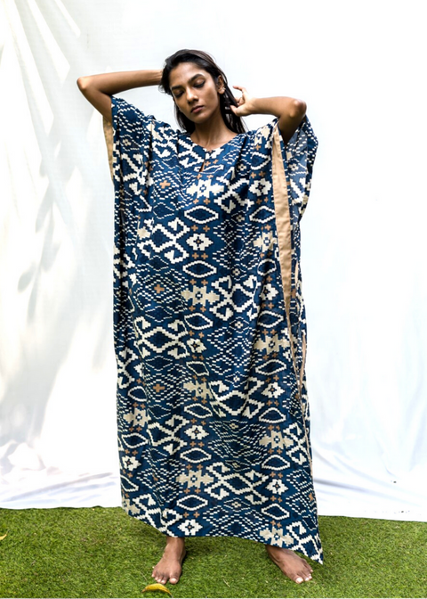 Surya Caftan - Blue Matrix