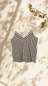 Lux bw stripes chhaya tank tops for women