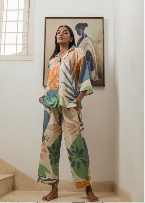 Sharan Boxy Pajama Sets For Women