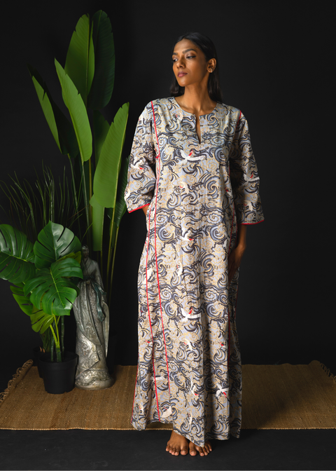 Arya Nightgown - Crayon Cranes