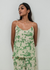 Green Shadow Floral Chhaya Tank Tops For Women