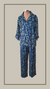 Ajrakh bamboo print cotton pajama sets for women