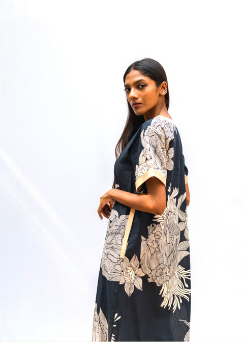 Diya Nightgown - Black Satori