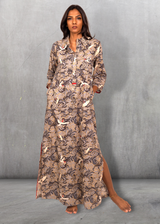 Nikki Lounge Dress - Crayon Cranes